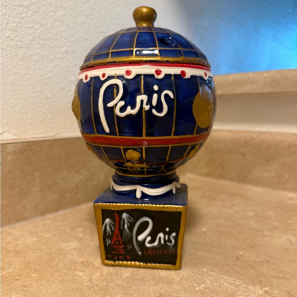 Paris Las Vegas Blue and Gold Decorative Globe